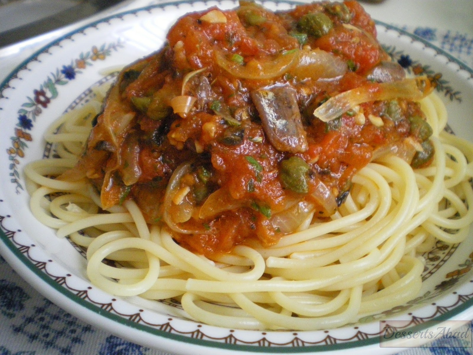 Spaguettis a la puttanesca