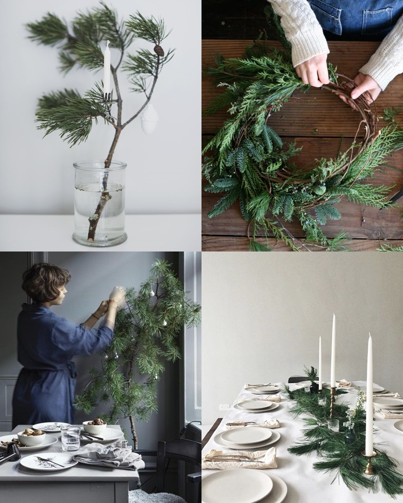 A natural Christmas decor with pine branches Anna G.