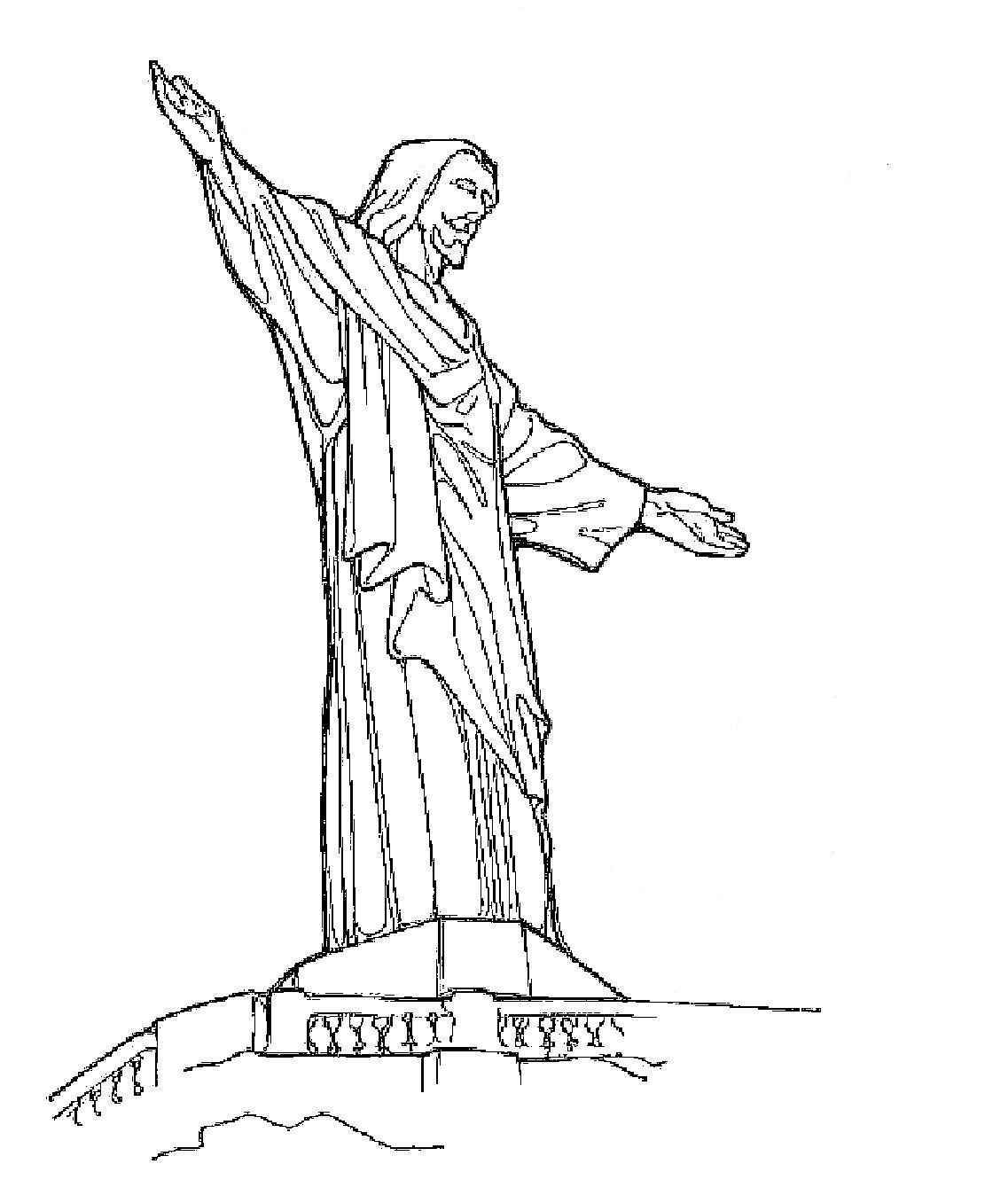almir e suzana monumento do cristo redentor para colorir