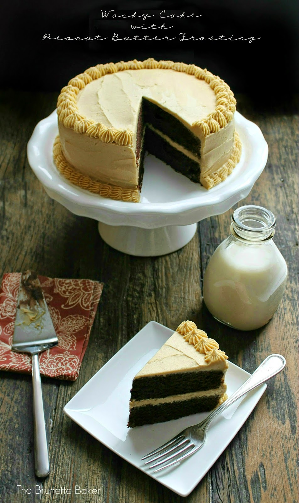 Wacky Cake with Peanut Butter Frosting The Baker