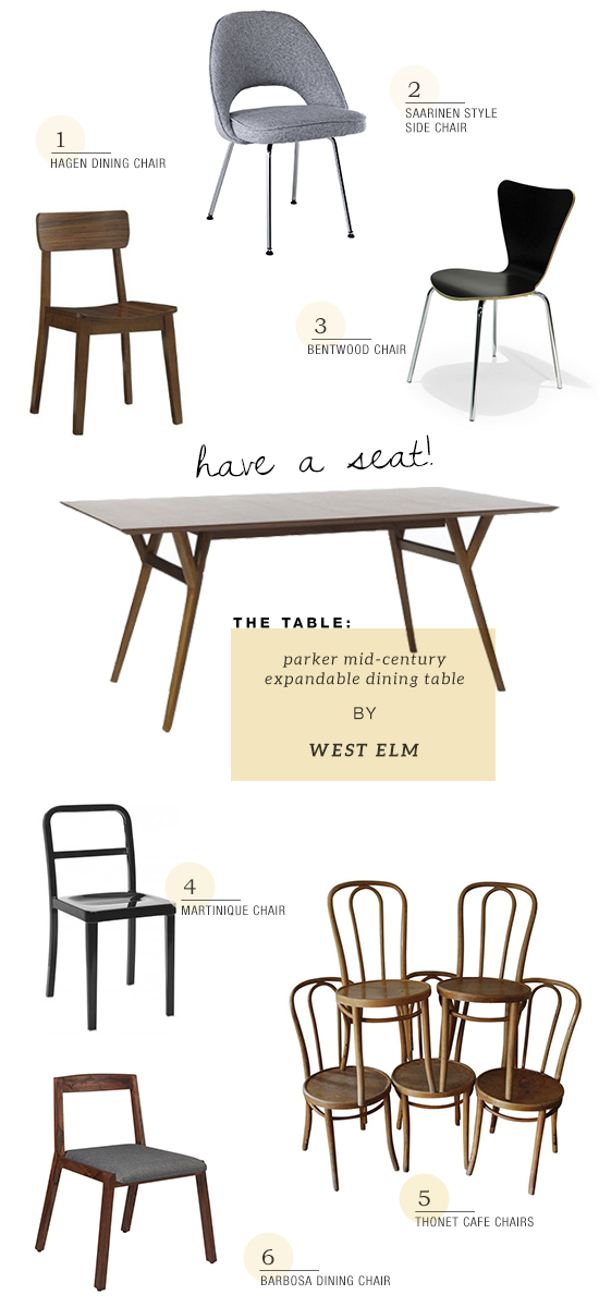 Shop dining chairs for a mid century dining table. Picks by myparadissi.com