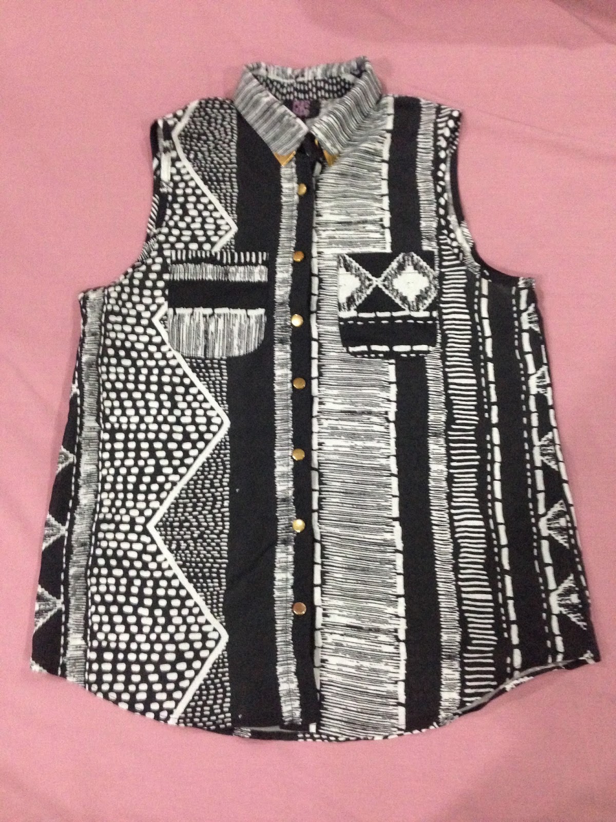 Aztec Print Blouse by Pure Hype Aztec Print Blouse by Pure Hype