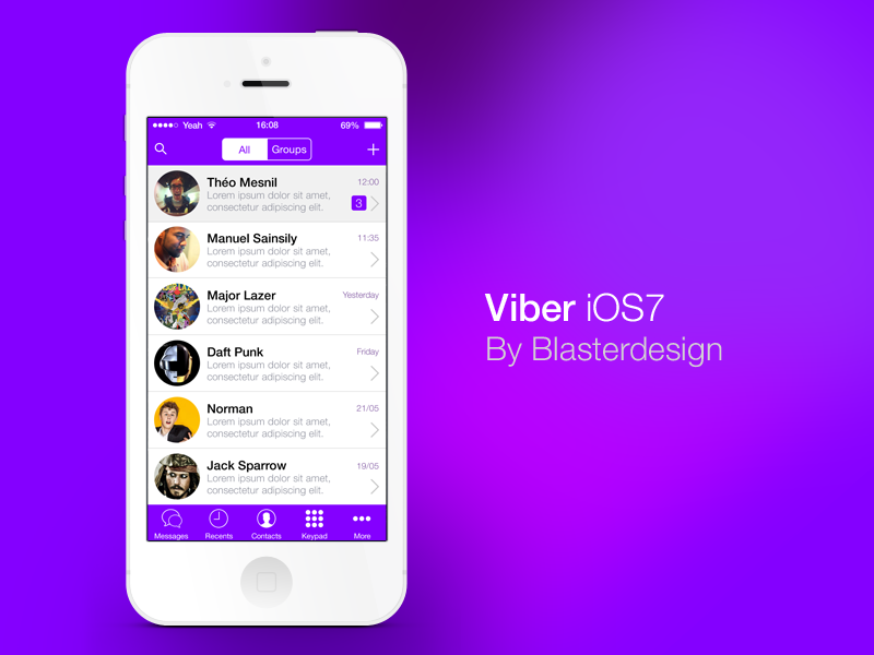 Viber  Iphone 5   -  7