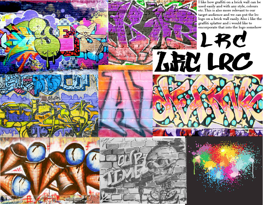 design solitaire created a moodboard for the graffiti logo