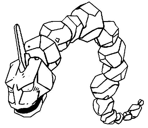 Desenho de Onix de Pokemon para colorir