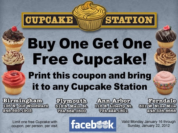 FREE IS MY LIFE COUPON BOGO FREE Cupcake Station Cupcakes ENDS 1/22