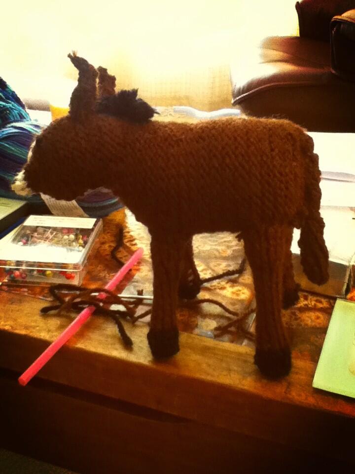 The Knitter on Twitter. The Knitted Nativity Donkey