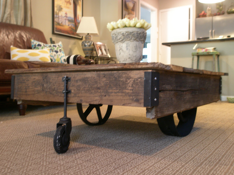 Elementary Organization finally diy factory cart table.