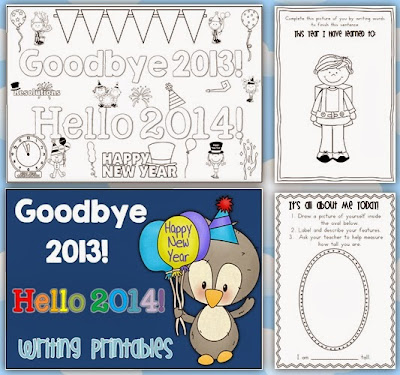 End of Year Writing Printables: Goodbye 2013 Hello 2014 End of Year Writing Printables: Goodbye 2013 Hello 2014