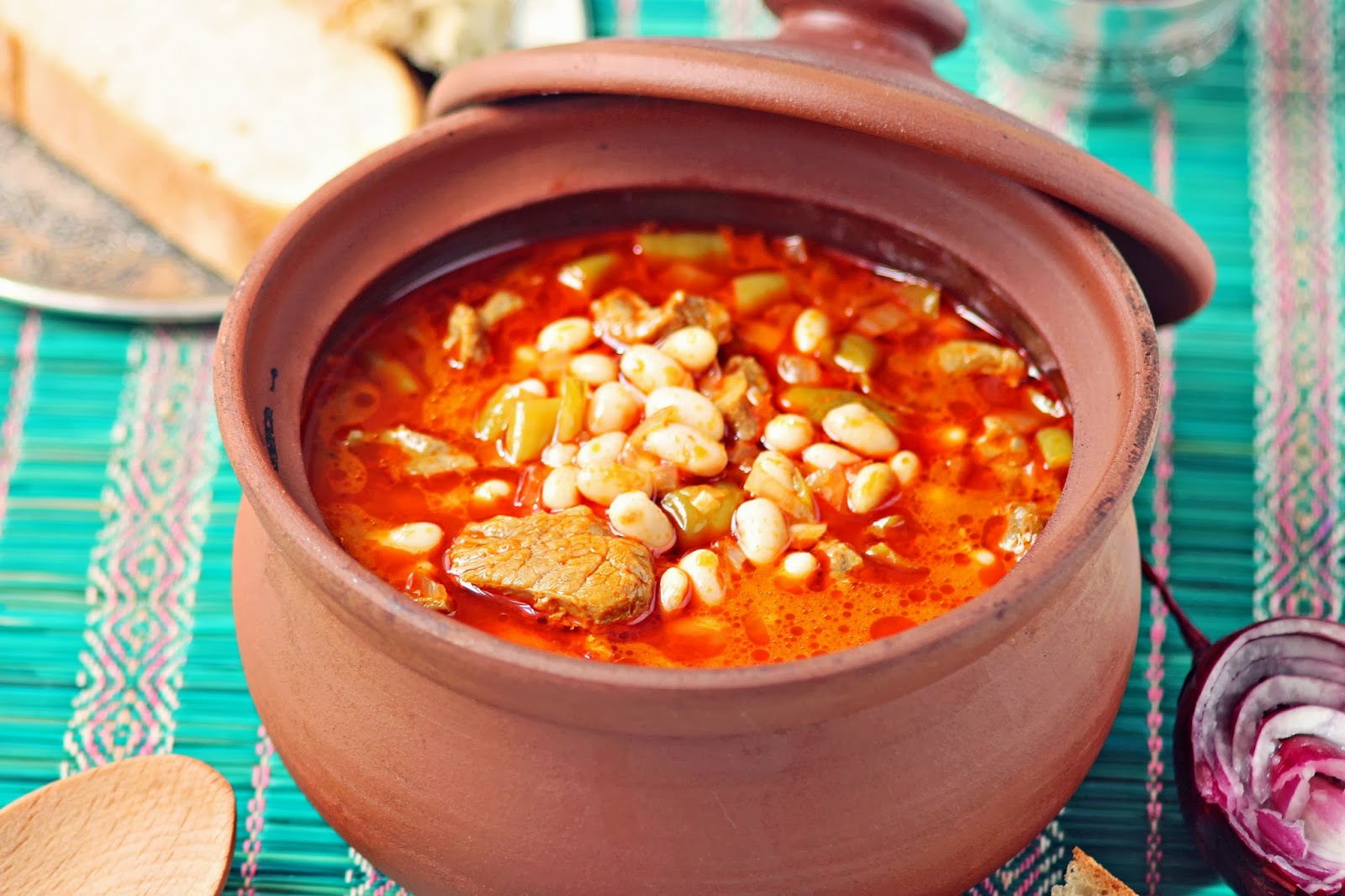 Bakır Tencerem Güveçte etli kuru fasulye