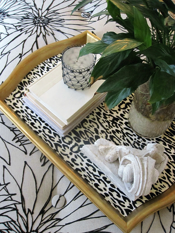 Leopard Vase Acrylic Tray