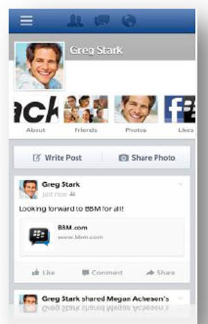 Aplikasi Facebook Masih Paling Diminati Pengguna BlackBerry Aplikasi Facebook Masih Paling Diminati Pengguna BlackBerry