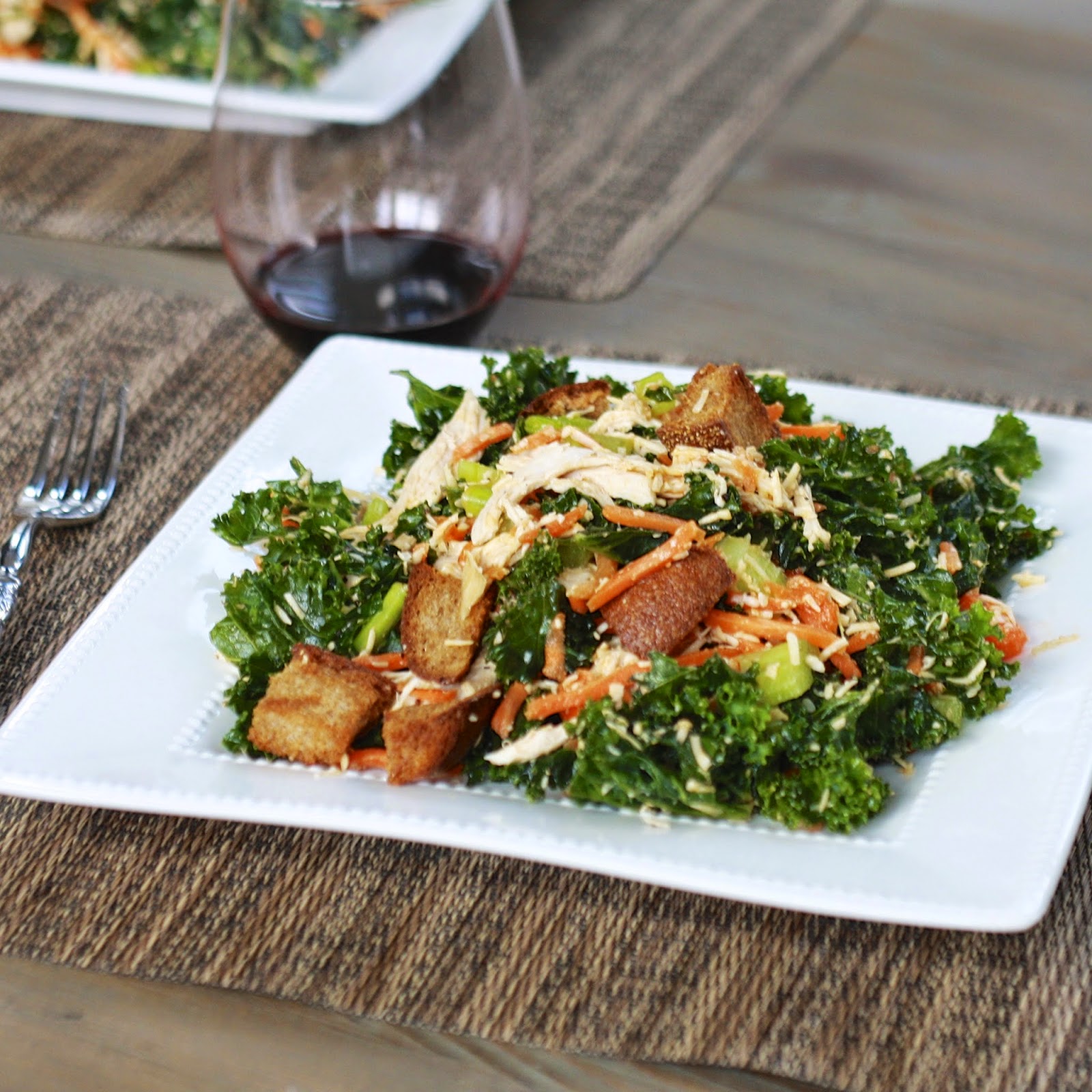 Buffalo Chicken Kale Salad The Sweets Life