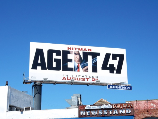 Hitman: Agent 47 movie billboard Hitman Agent 47 movie billboard