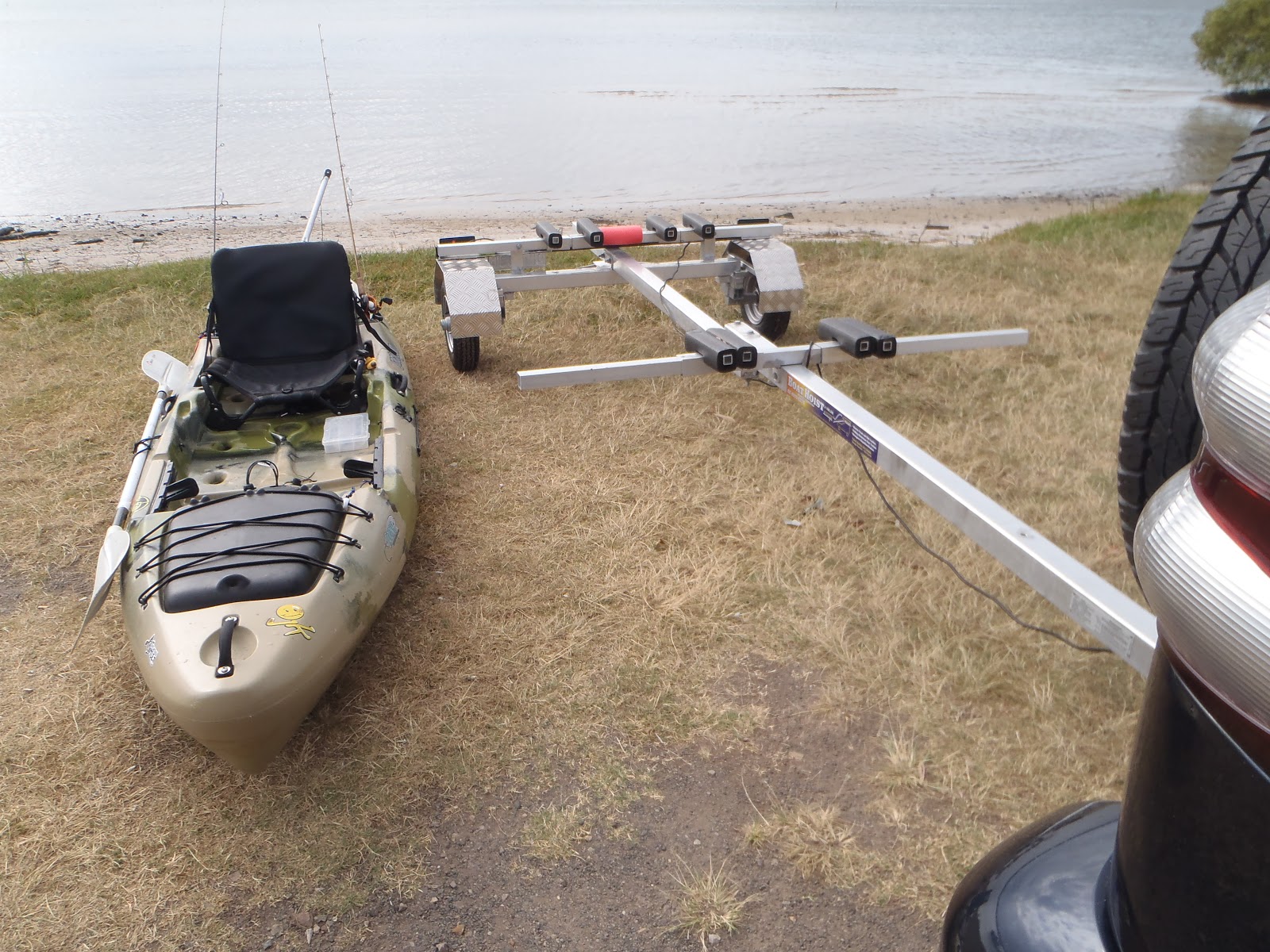 The Ordinary Angler Boathoist Folding Kayak Trailer