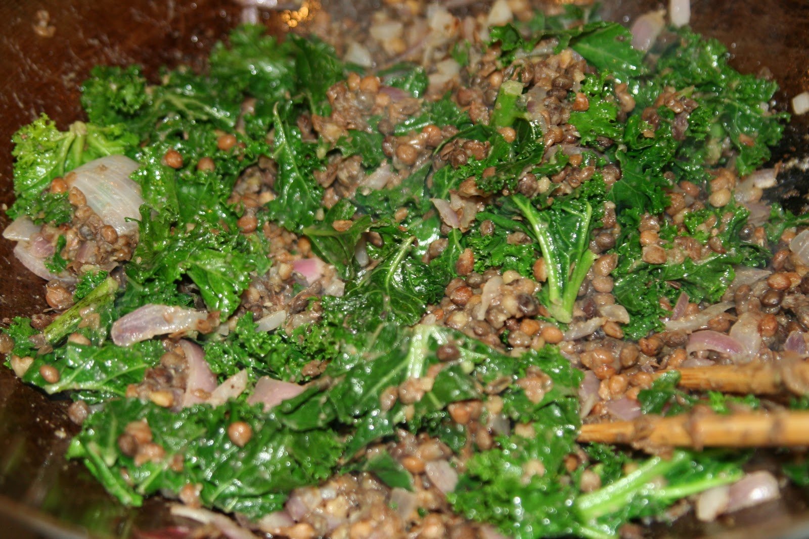 get allergy wise Lentil Kale stirfry