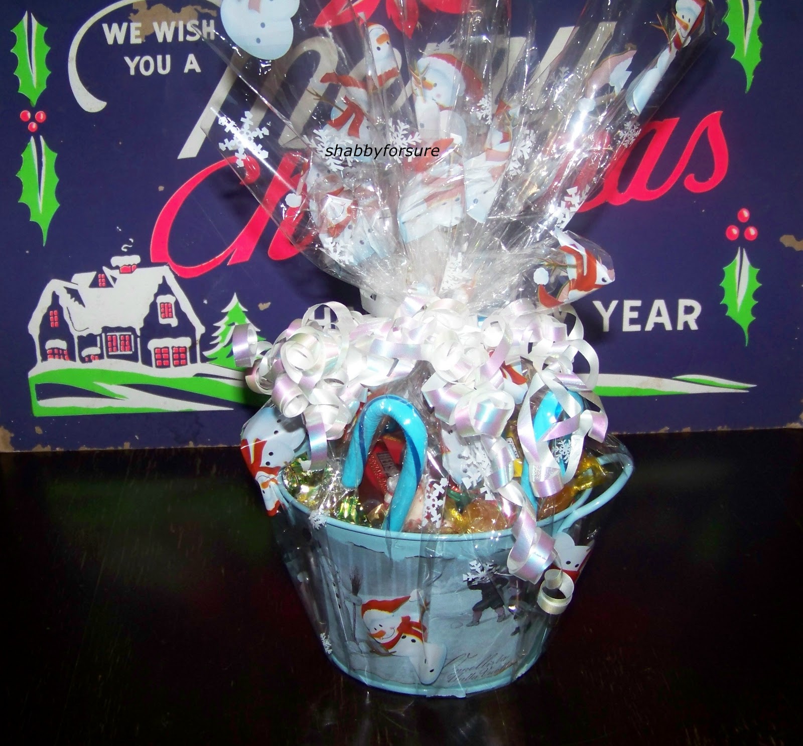 Shabby For Sure Dollar Tree Gift Tub