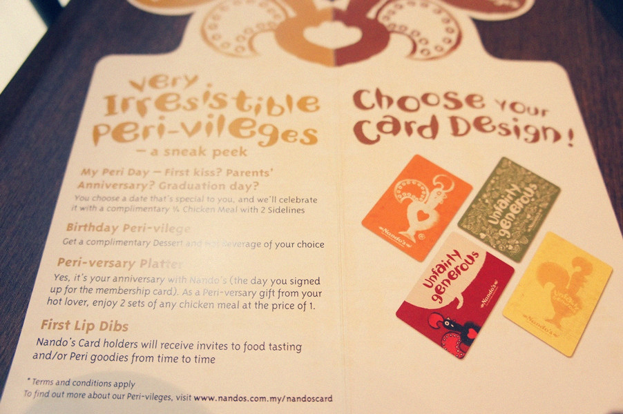 Me, You, Other, Site Got your Nando's Card yet?