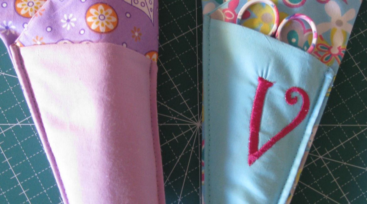 Vicki's Fabric Creations Folded Fabric Scissor Holder Tutorial