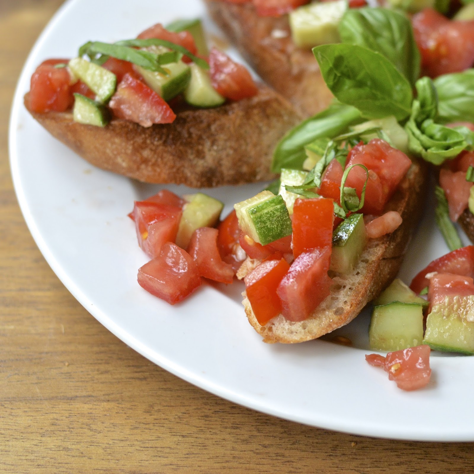 Tomato Cucumber Bruschetta Virtually Homemade Tomato Cucumber Bruschetta