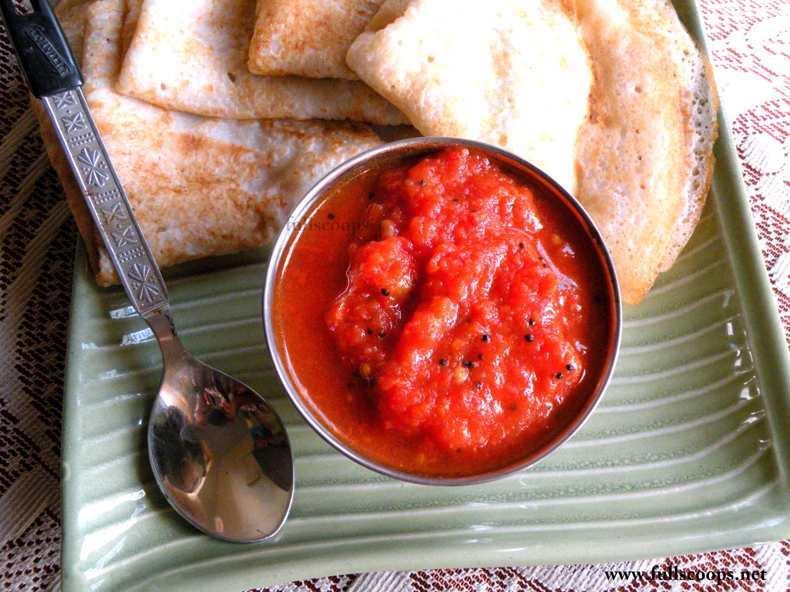 Spicy Tomato Garlic Chutney Recipe Easy Chutney Recipes Full Scoops