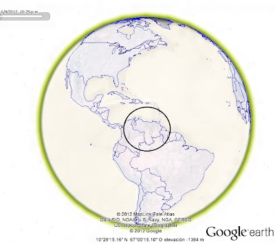 Ubicación de VENEZUELA en El Mundo, Google Earth Ubicación de VENEZUELA en El Mundo, Google Earth