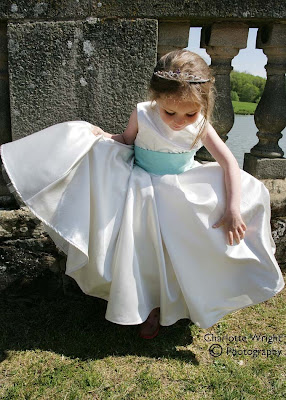 Flowergirl dress photoshoot for Village Brides the Long Compton, Warwickshire