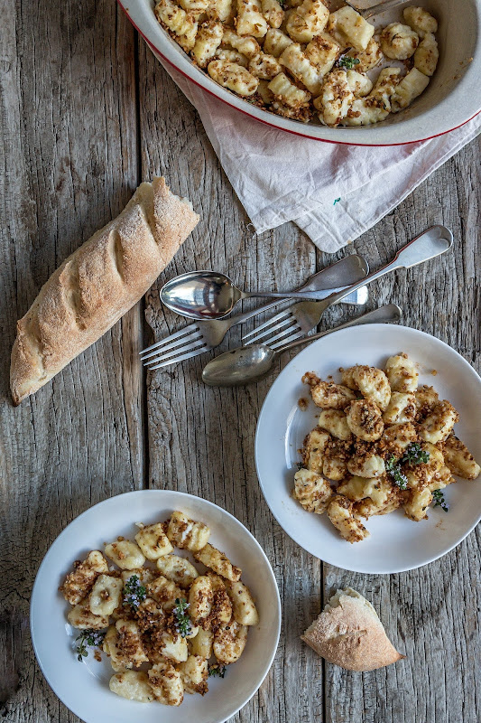 Milk and Honey Ricotta Gnocchi with Butter Toasted Walnuts and Thyme