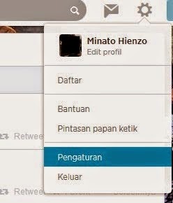 menu pengaturan twitter