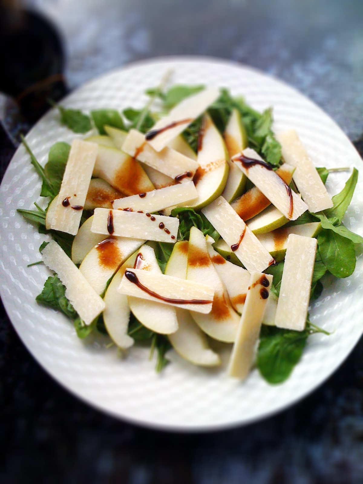 Alessandra Zecchini Pears, Rocket and Parmesan Salad with Extravecchio Balsamic Vinegar of Modena
