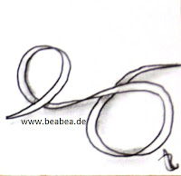 Zentangle-Muster. Tangle: Bandlbee Designer: Beate Winkler, CZT