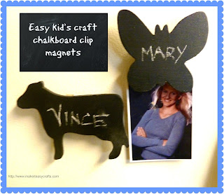 Chalkboard clip magnets