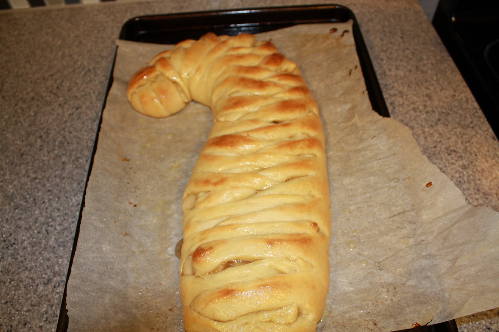 In The Kitchen With My Little Monkeys Candy Cane Shaped Bread