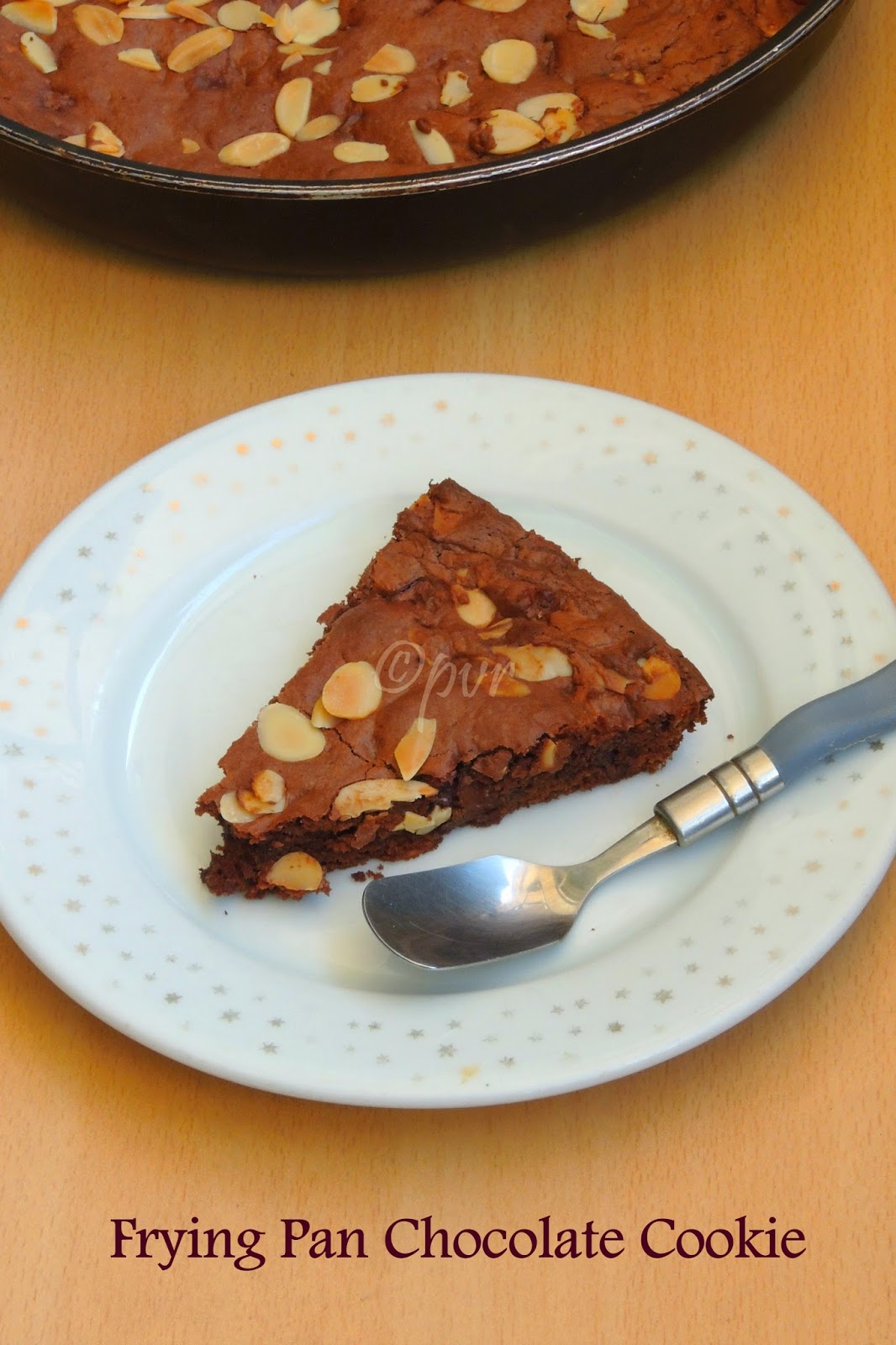 Priya's Versatile Recipes Eggless Frying Pan Double Chocolate Cookie