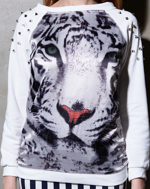 Studded Tiger Pullover
