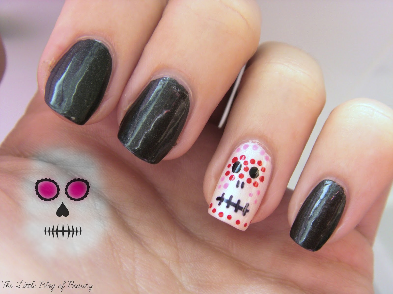 Halloween nail art - Day of the dead