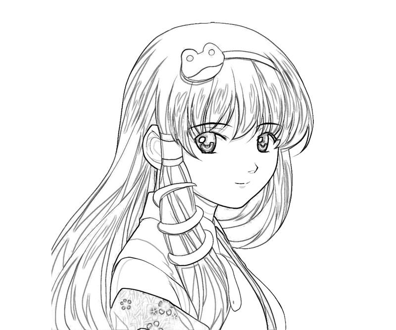 Sanae Kochiya Smile Coloring Pages sanae-kochiya-smile-coloring-pages