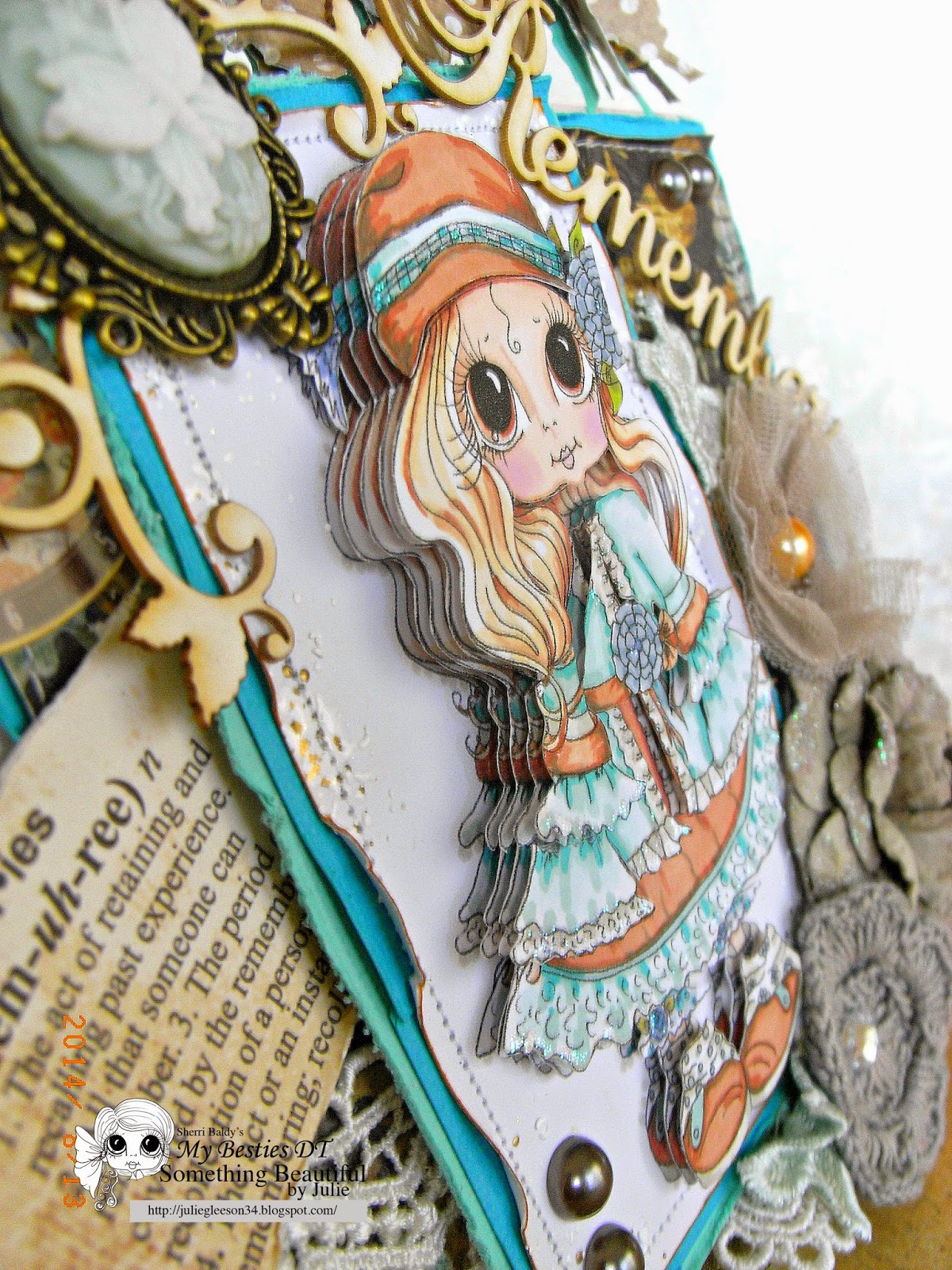 Something Beautiful By Julie Vintage card for the Scrapbook Stamp Society