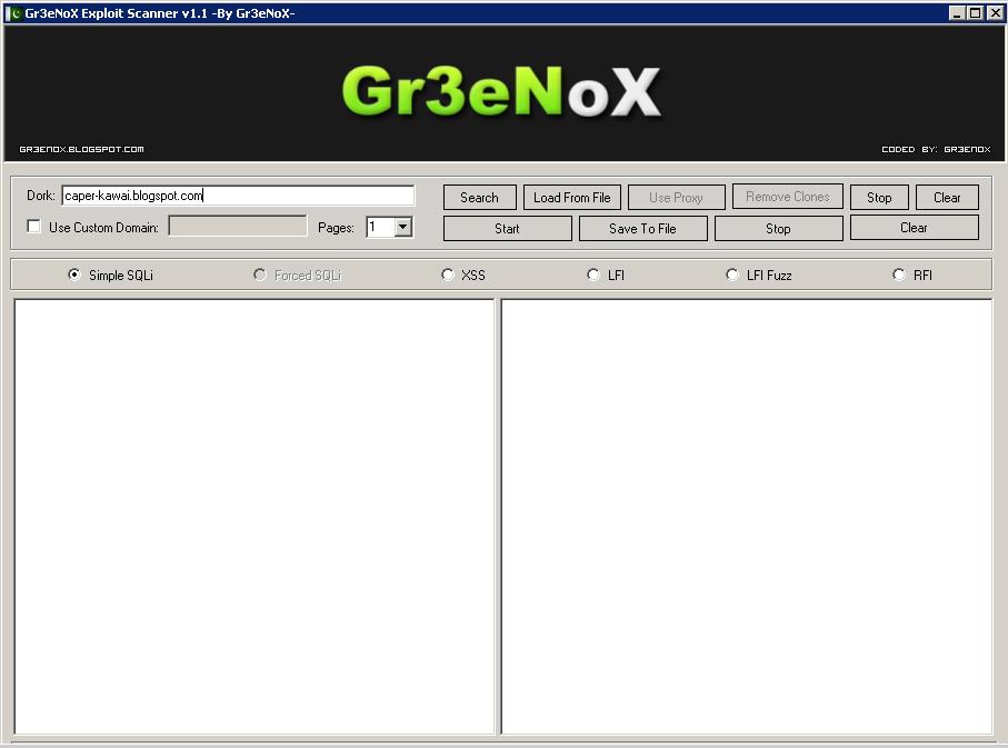 Download Gr3eNox Dorking dan Exploit Scanner Download Gr3eNox Dorking dan Exploit Scanner