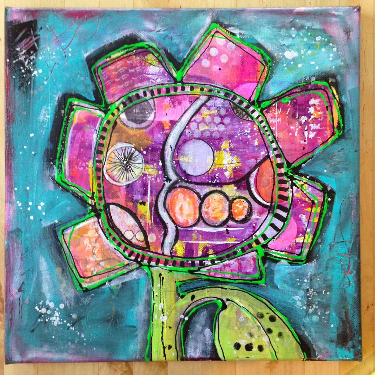 Made by Nicole Moody Urban Flower Painting