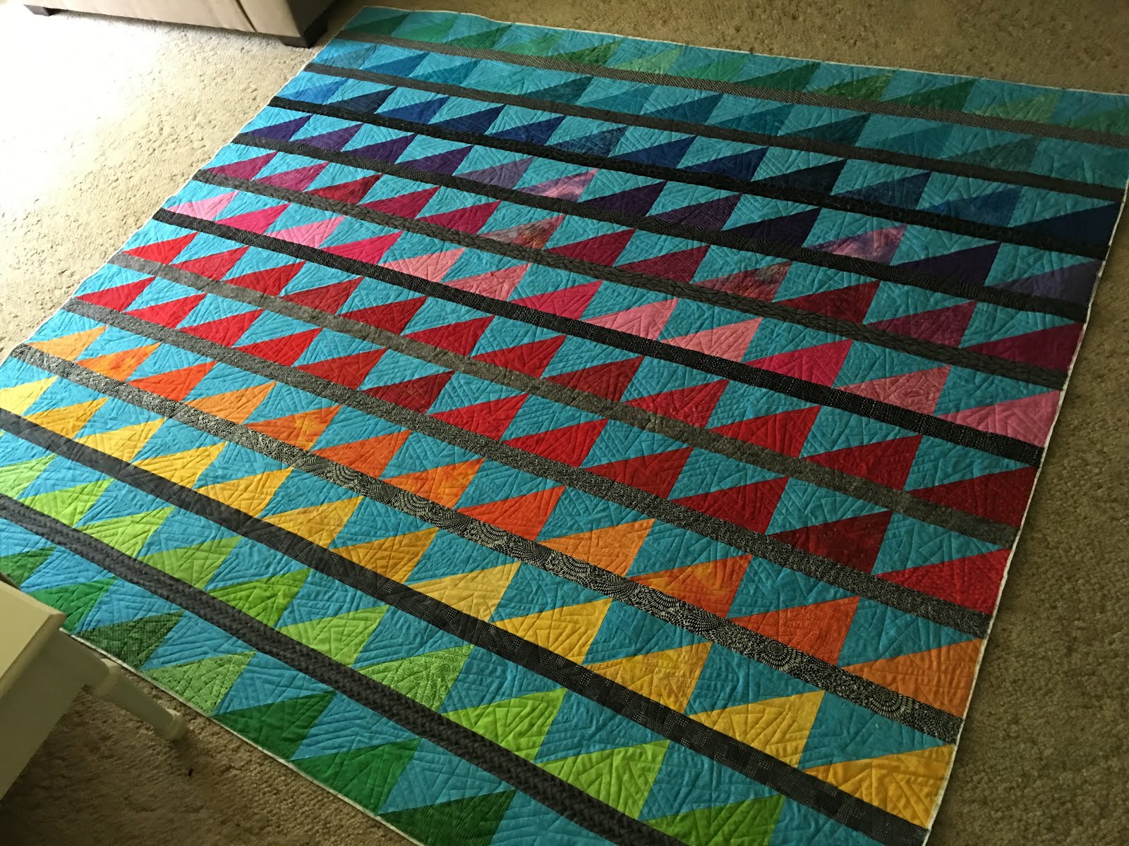 Grace and Peace Quilting Rainbow Quilt 🌈