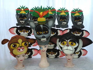 Gorro O sombrero de Rey Julien, Maurice, Mort, Lémur, Madagascar