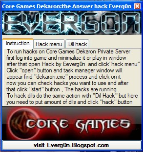 Dekaron-Core-Games (Reborn Server Client) money hack