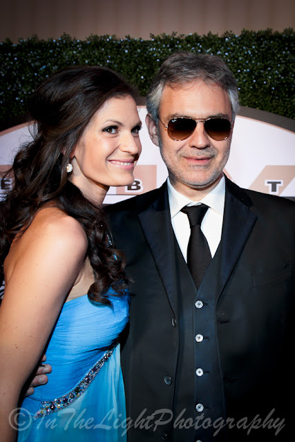 Celebrity Fight Night 2013 Red Carpet Andrea Bocelli Veronica Berti