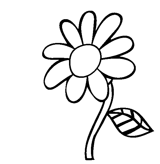 Simple Flower Coloring Pages for Kids title=