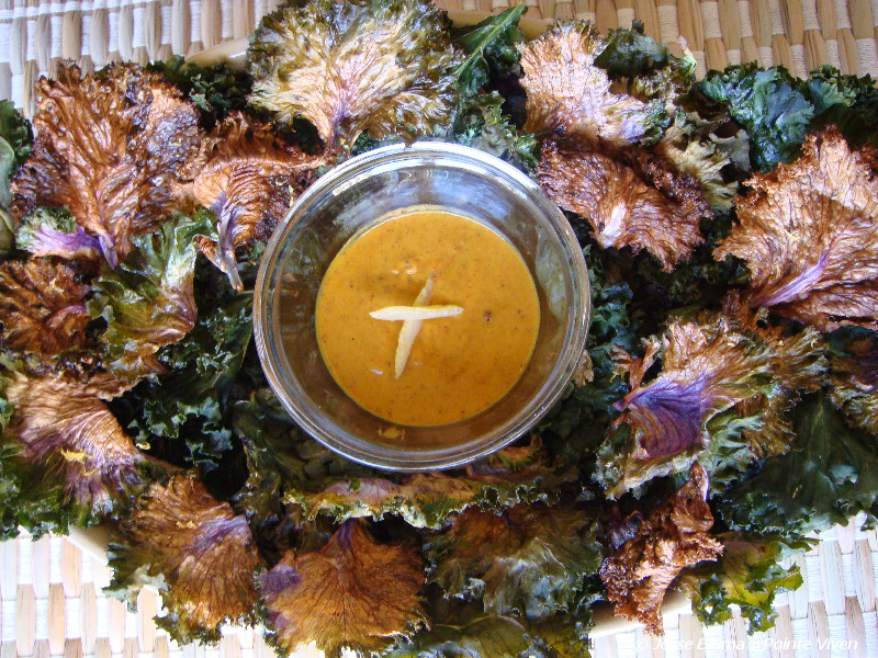 Jesse Bluma at Pointe Viven Red Kale Chips and Dip by Jesse Bluma