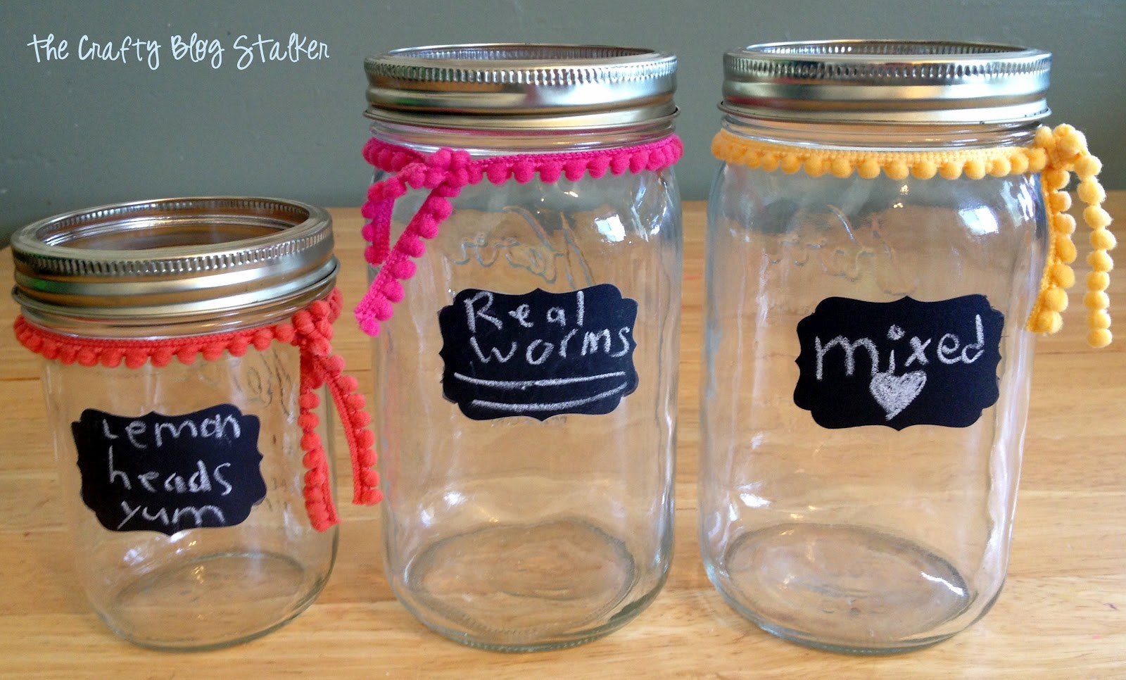DIY Candy Jars with Chalk Labels The Crafty Blog Stalker