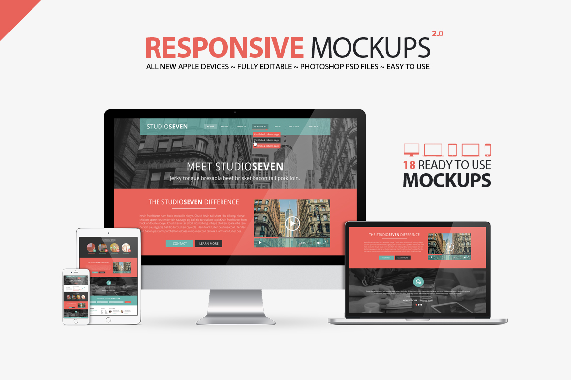 All New Responsive Mockups