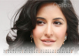 Beautiful Katrina Kaif Desktop Calendar 2012