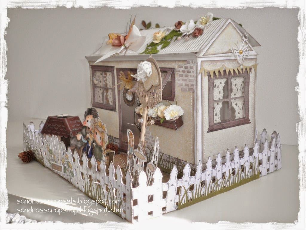 Sandra's scrapsels: vakantiehuisje patroon / cottage template